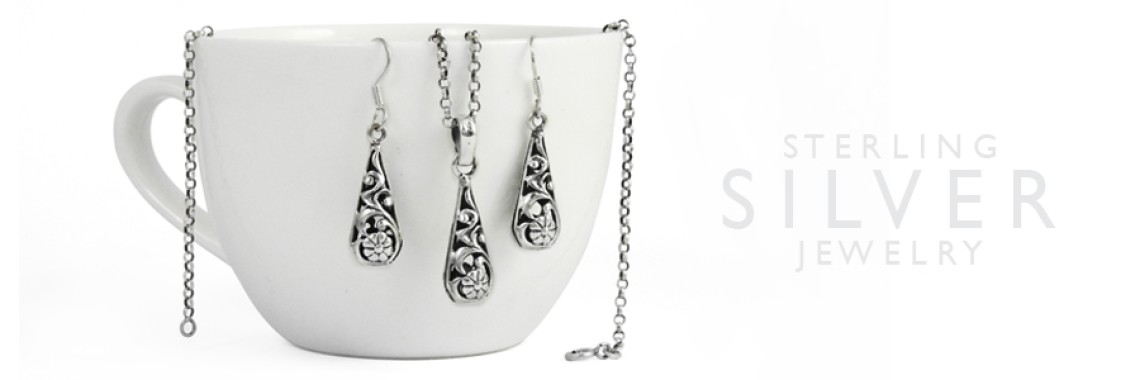 Plain Silver 3 Piece Jewelry Sets