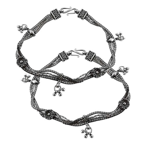 Indian Fashion 925 Sterling Silver Anklets