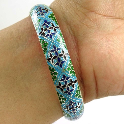 Amazing Design ! MeenaKari 925 Sterling Silver Bangle