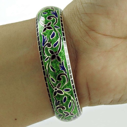 Lilac Kiss ! MeenaKari 925 Sterling Silver Bangle