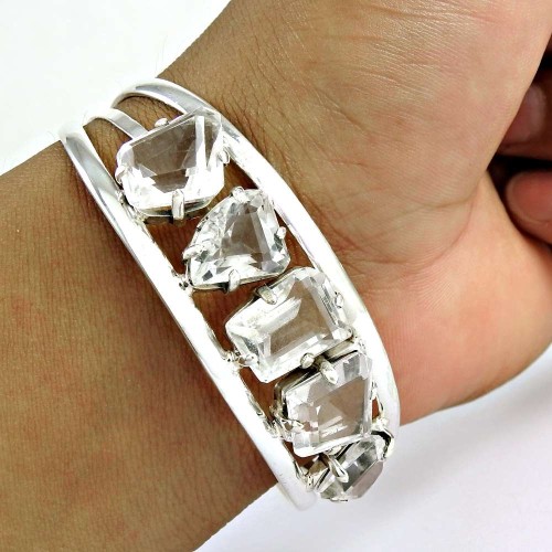 Big Secret Created ! Crystal 925 Sterling Silver Bangle