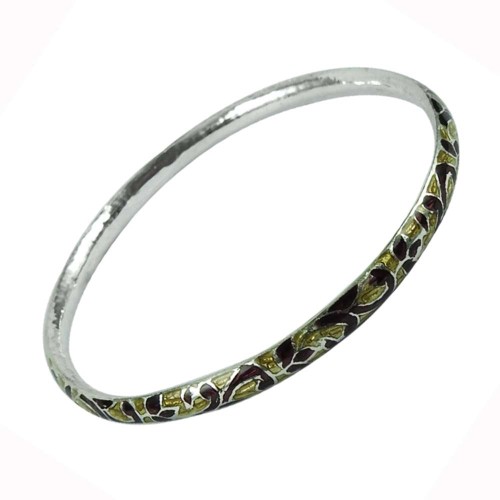 Sterling Silver Fashion Jewellery Handy Inlay Bangle