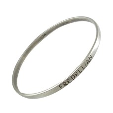 Two Tones Royal Dark!! Handmade 925 Sterling Silver Bangle