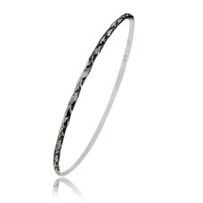 Attractive!! 925 Sterling Silver Bangle