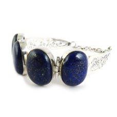 Natural!! 925 Silver Lapis Bracelet