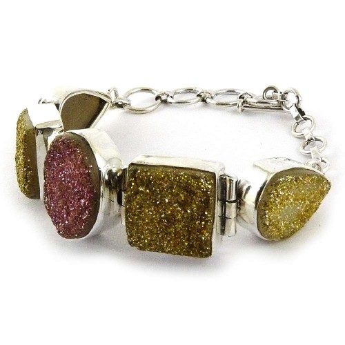 Perfect!! 925 Silver Druzy Bracelet