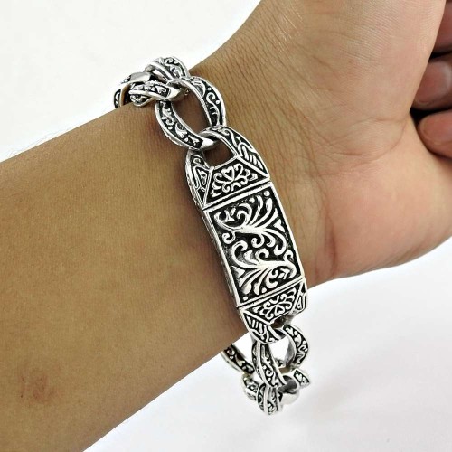 Rare Design 925 Sterling Silver Shell Bracelet Ethnic Jewellery