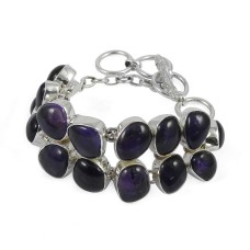 Very Light Amethyst Gemstone Sterling Silver Bracelet Jewelry