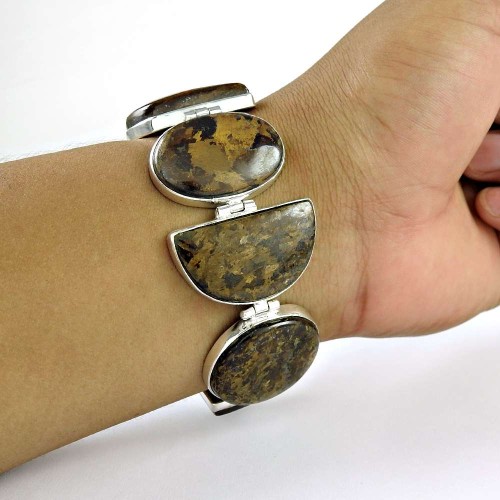 Circean!! 925 Sterling Silver jasper Bracelet