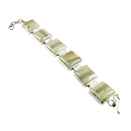 Victorian Style! 925 Silver Ocean Jasper Bracelet