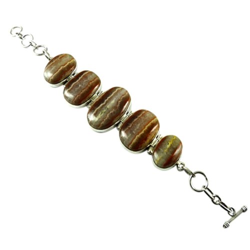 Royal Style 925 Silver Jasper Bracelet