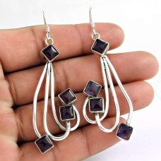 Hot !! 925 Silver Amethyst Earrings