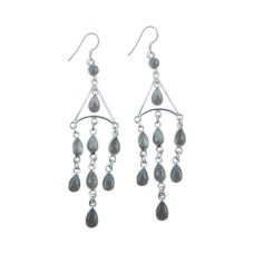 Stunning 925 Sterling Silver Labradorite Earrings De gros