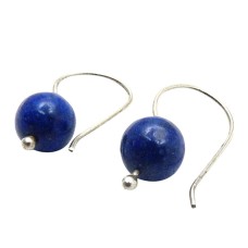 925 Silver Jewellery Beautiful Lapis Gemstone Earrings Handmade Jewellery