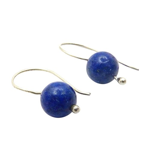 925 Sterling Silver Gemstone Jewellery Trendy Lapis Gemstone Earrings Manufacturer