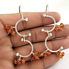 So In Love !! Carnelian Gemstone Sterling Silver Earrings Jewelry Fournisseur