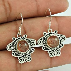 Fabulous !! 925 Sterling Silver Real Sunstone Earrings Supplier