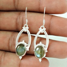 Draditions! 925 Sterling Silver Blue Labradorite Earrings Proveedor