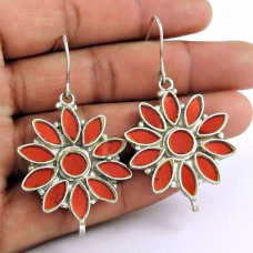 Handmade 925 Sterling Silver Antique Glass Earrings Ethnic Jewellery