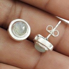 Women Gift Moonstone Gemstone Jewelry 925 Sterling Silver Earrings AW24