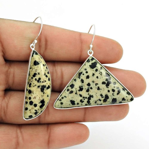 Natural DOLL MANCEL Gemstone Mismatch Earring 925 Silver HANDMADE Jewelry N18