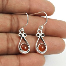 Natural CARNELIAN Gemstone Earring 925 Silver HANDMADE Fine Jewelry AW22