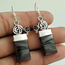 925 Silver Jewellery Fashion Hemetite Jasper, Garnet Gemstone Earrings