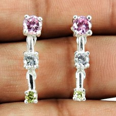 Uncanny CZ Earrings 925 Sterling Silver Vintage Jewellery