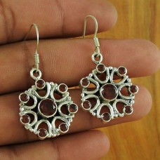 925 Silver Jewellery Beautiful Garnet Gemstone Sterling Silver Earrings