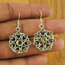 925 Silver Jewellery Traditional Citrine Gemstone Earrings