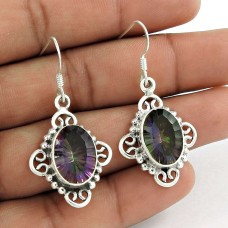 925 Silver Jewellery Beautiful Mystic Topaz Gemstone Earrings Supplier