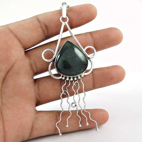 925 sterling silver gemstone Jewellery Trendy Blood Stone Gemstone Pendant