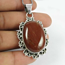 Classic Red Jasper Gemstone 925 Sterling Silver Pendant Jewellery