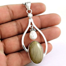 Paradise Lantern! 925 Sterling Silver Multi Stone Pendant