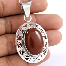 925 sterling silver fashion Jewellery Designer Red Jasper Gemstone Pendant