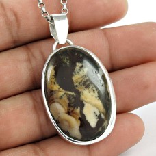 925 Sterling Silver Vintage Jewellery Fashion Septarian Gemstone Pendant Proveedor