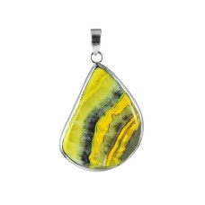 Bold Vintage Energetic Bumble Bee Gemstone Sterling Silver Pendant Jewellery