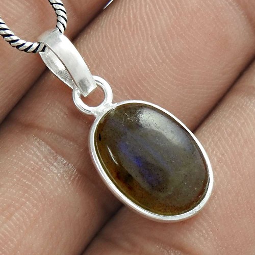 Latest Trend 925 Sterling Silver Labradorite Gemstone Pendant Jewelry Wholesale