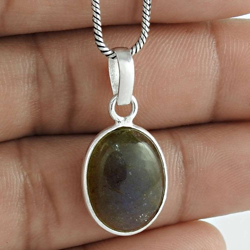 Trendy 925 Sterling Silver Labradorite Gemstone Pendant Wholesale Jewellery