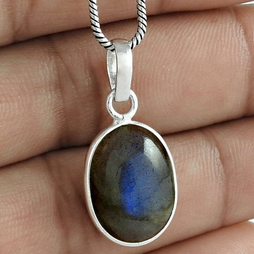 Designer 925 Sterling Silver Labradorite Gemstone Pendant Jewellery