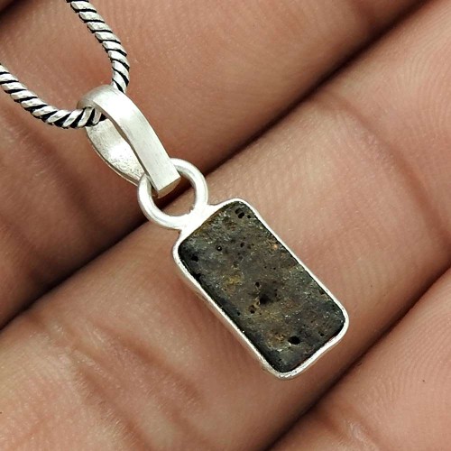 Rock Lava Gemstone Jewelry 925 Sterling Silver Pendant V42