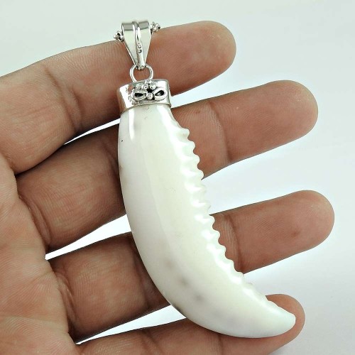 Sterling Silver Jewellery Ethnic Shell Gemstone Pendant Wholesaling