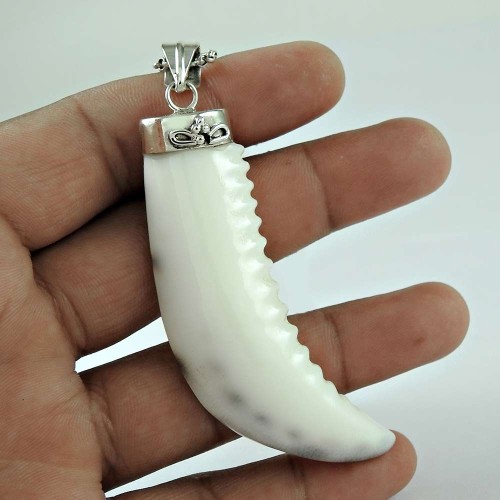 925 Silver Jewellery High Polish Shell Gemstone Pendant Großhandel