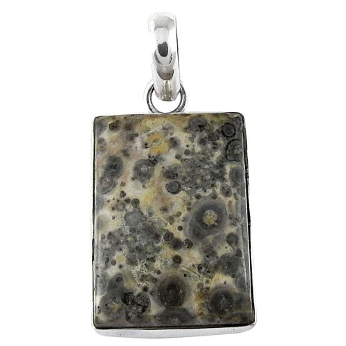 Sterling Silver Jewellery Ethnic Ocean Jasper Gemstone Pendant Fabricante