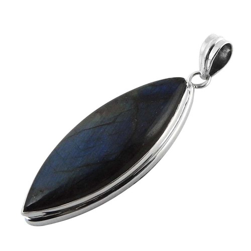 Fashion Design! 925 Sterling Silver Labradorite Pendant Wholesale Price