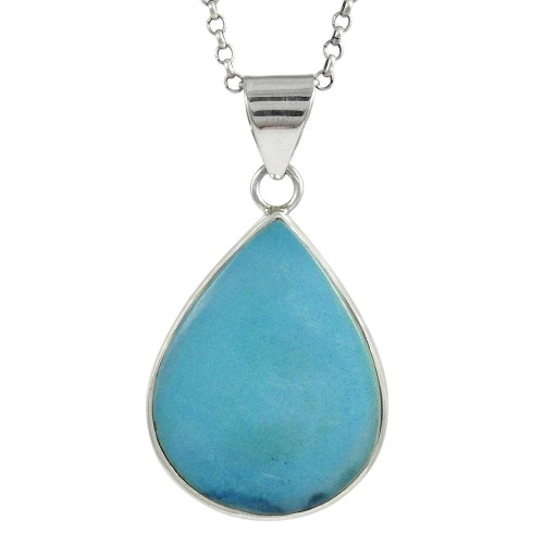 Classy Design 925 Sterling Silver arizona Turquoize Pendant