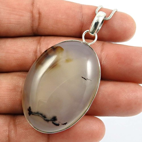 Montana Gemstone HANDMADE Jewelry 925 Sterling Silver Pendant W38