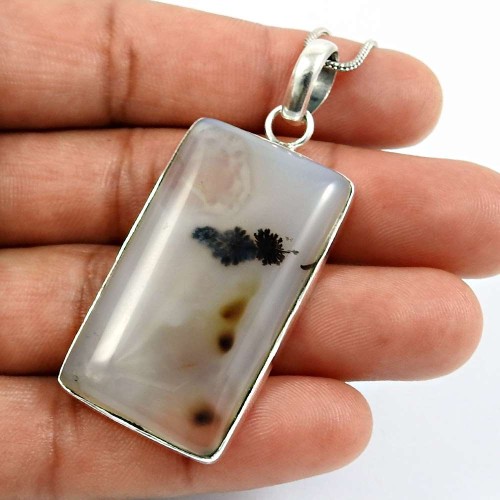 925 Sterling Fine Silver Jewelry Montana Gemstone Pendant D39