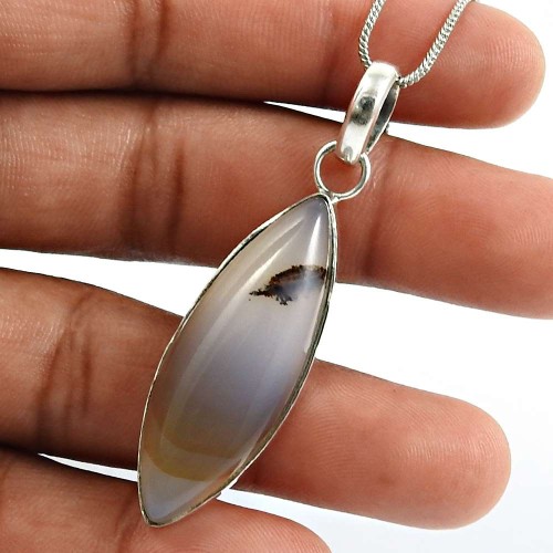 Birthday Gift 925 Sterling Silver Jewelry Montana Gemstone Pendant E39