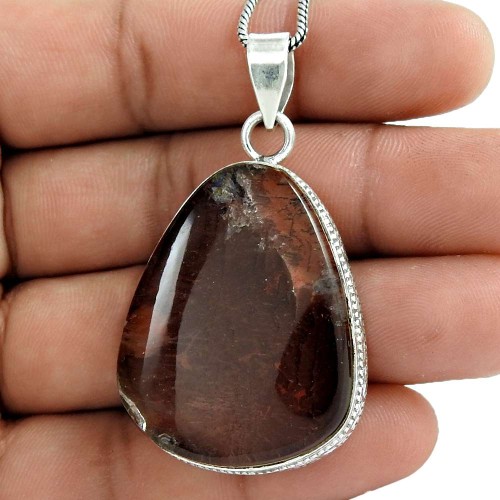 925 sterling silver indian jewelry Beautiful Lodolite Gemstone Pendant